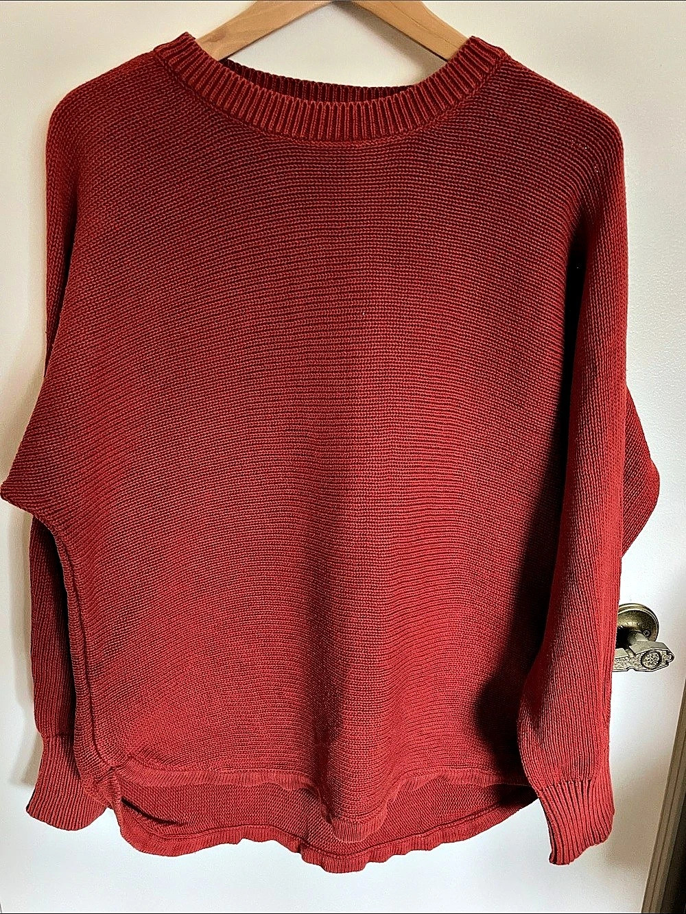 Philosophy Cotton Crewneck Sweater in Red Size XL VGC